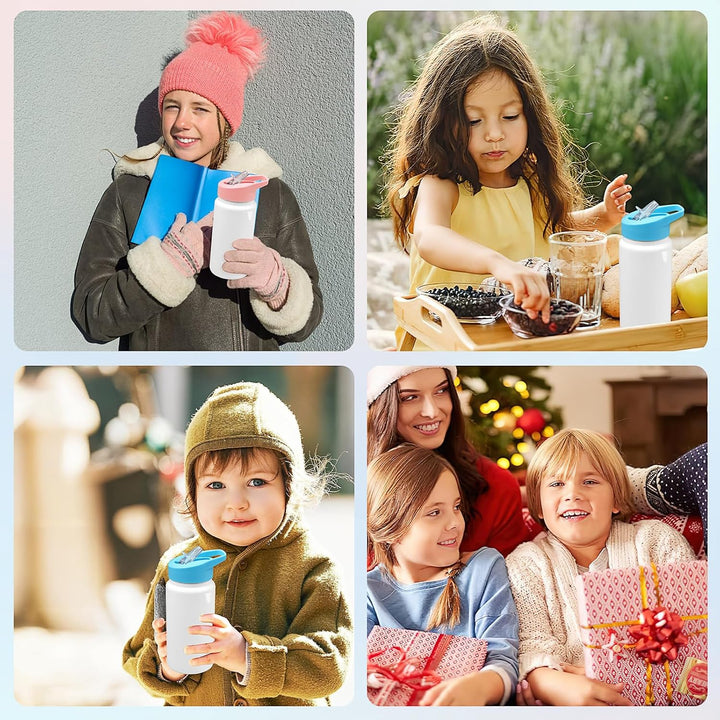 6 Stück Sublimation Becher 420ml – Edelstahl Thermobecher Weiss, Doppelt Vakuum Isolierte Skinny Tum