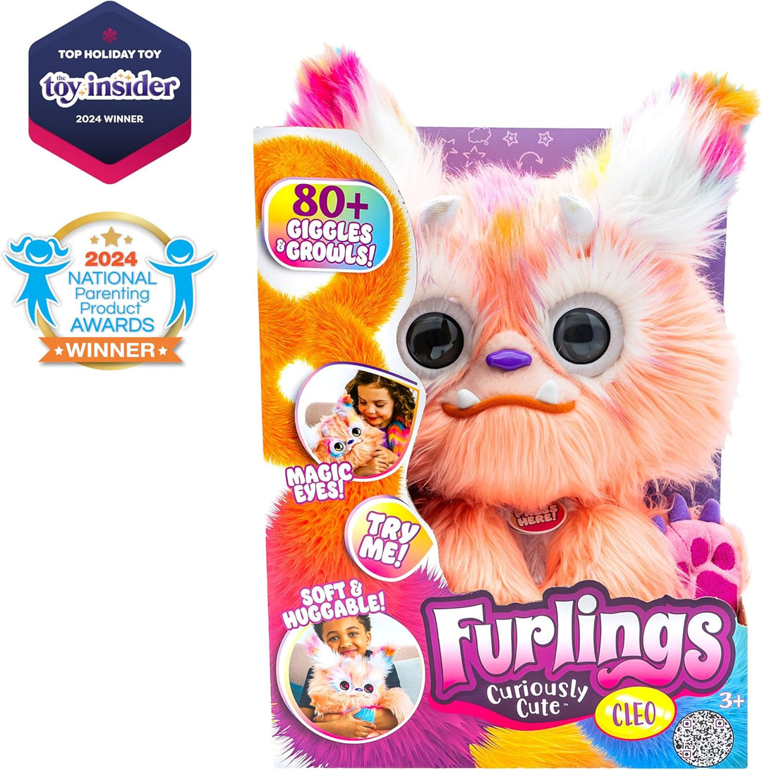 Cleo | Kuscheltier Plüsch-Schakalope| Interaktives Spielzeug für Kinder mit Mehr als 80 Realistische