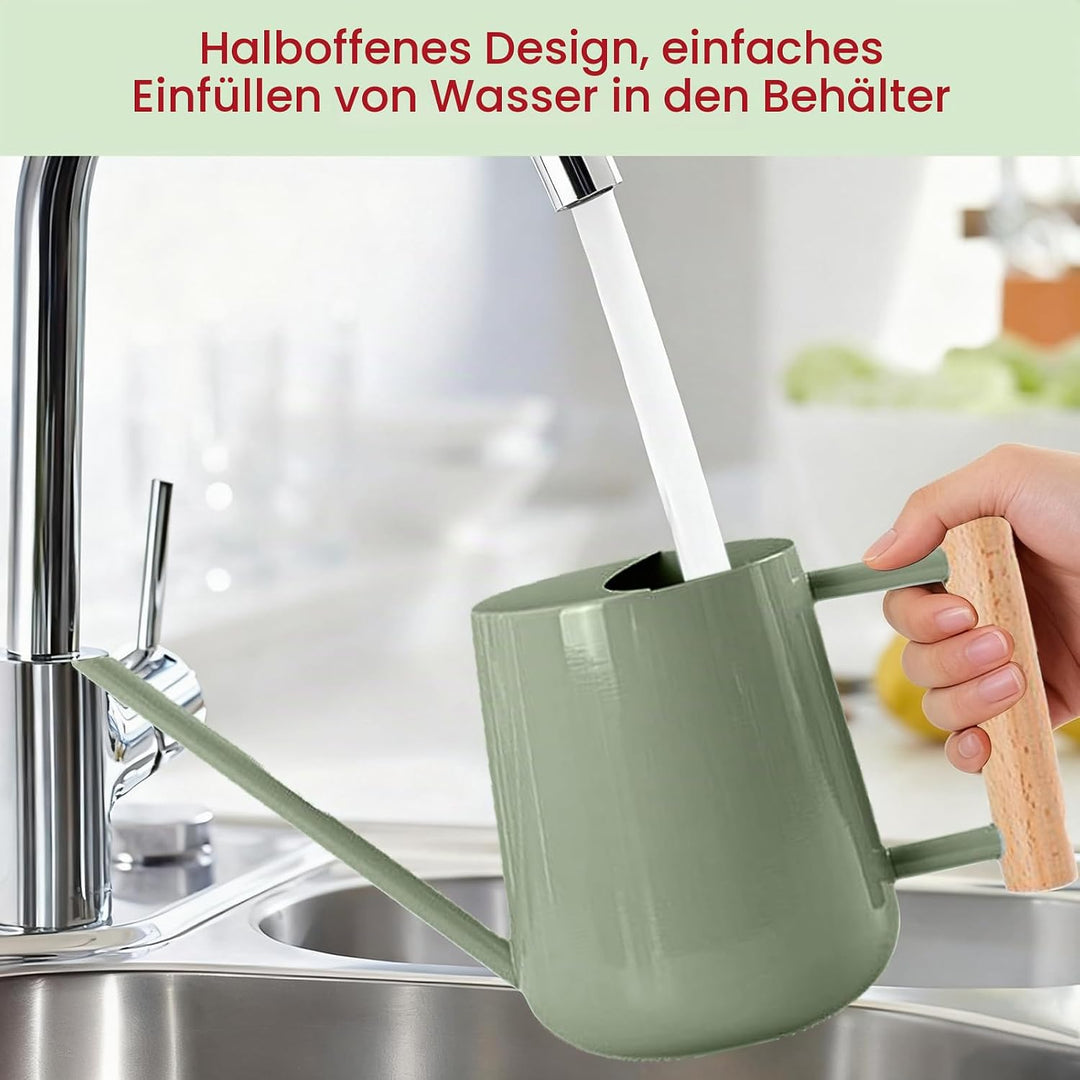 1L Giesskanne Zimmerpflanzen, (1000 ml) 35 Oz Metall Edelstahl Klein Giesskanne mit Langem Auslauf u