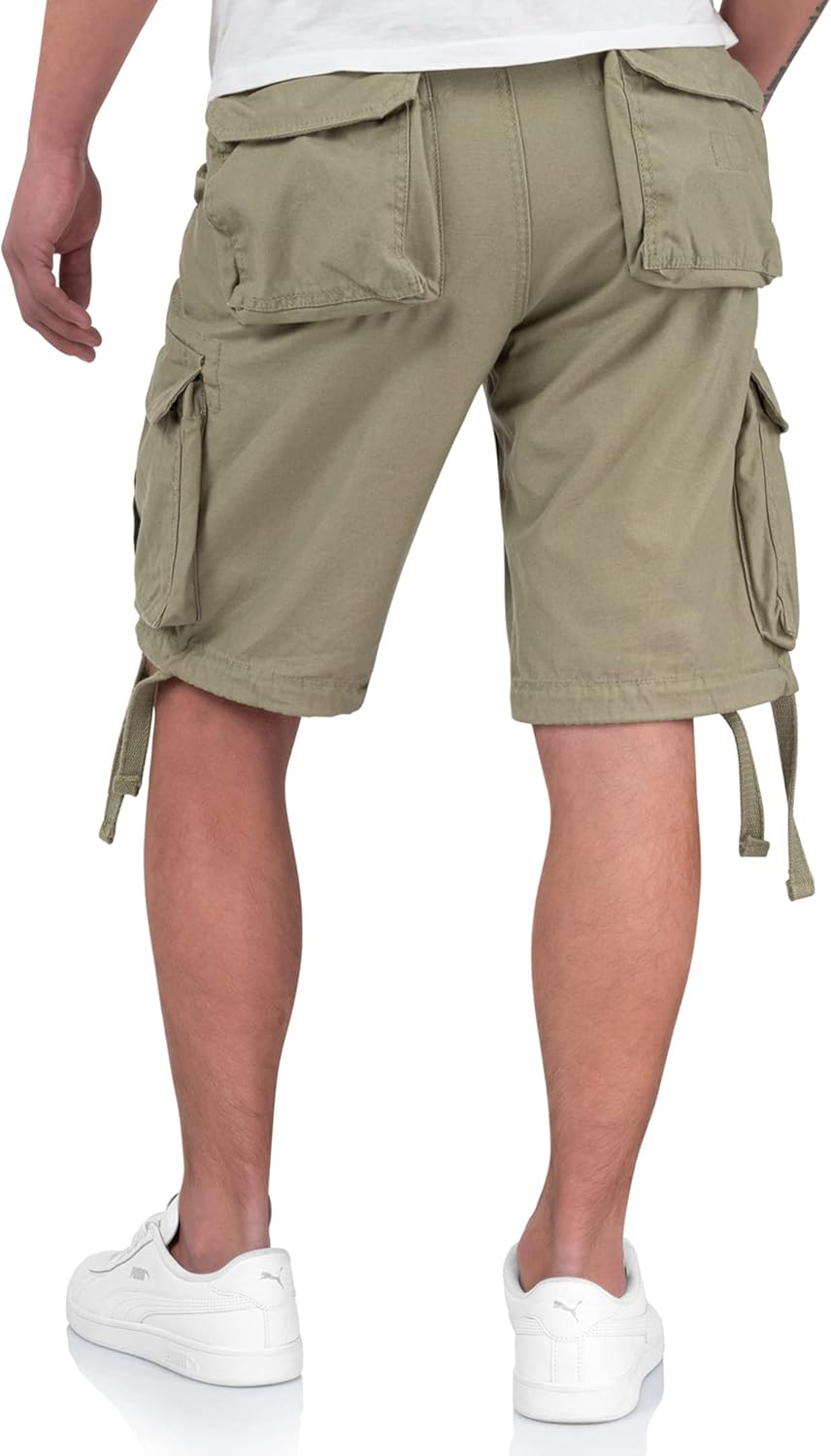 Surplus Raw Vintage Airborne Herren Cargo Shorts S Oliv Light, S Oliv Light