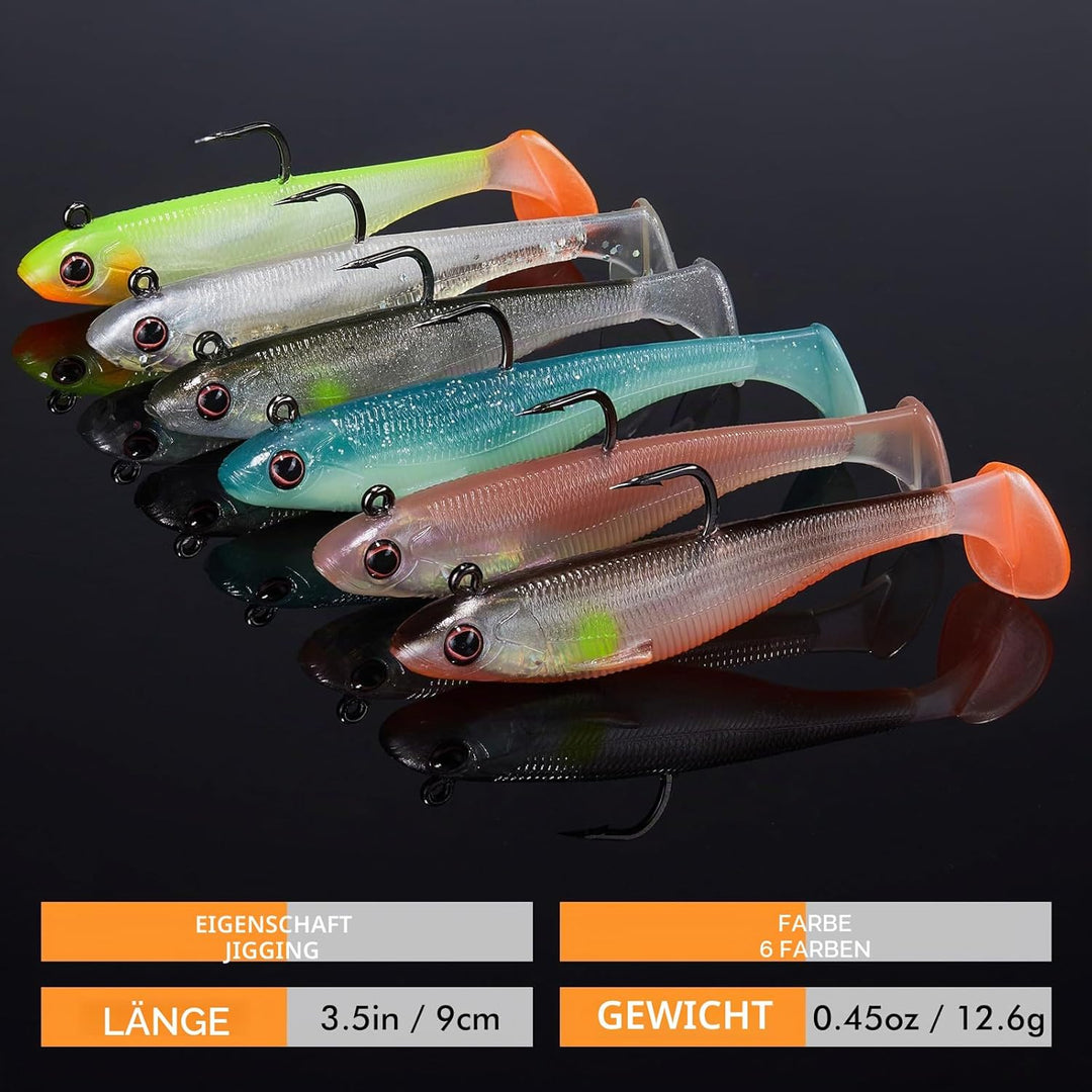 TRUSCEND Gummifische Angelköder für Forelle Zander & Barsch, Kunstköder Angelausrüstung Gummiköder A