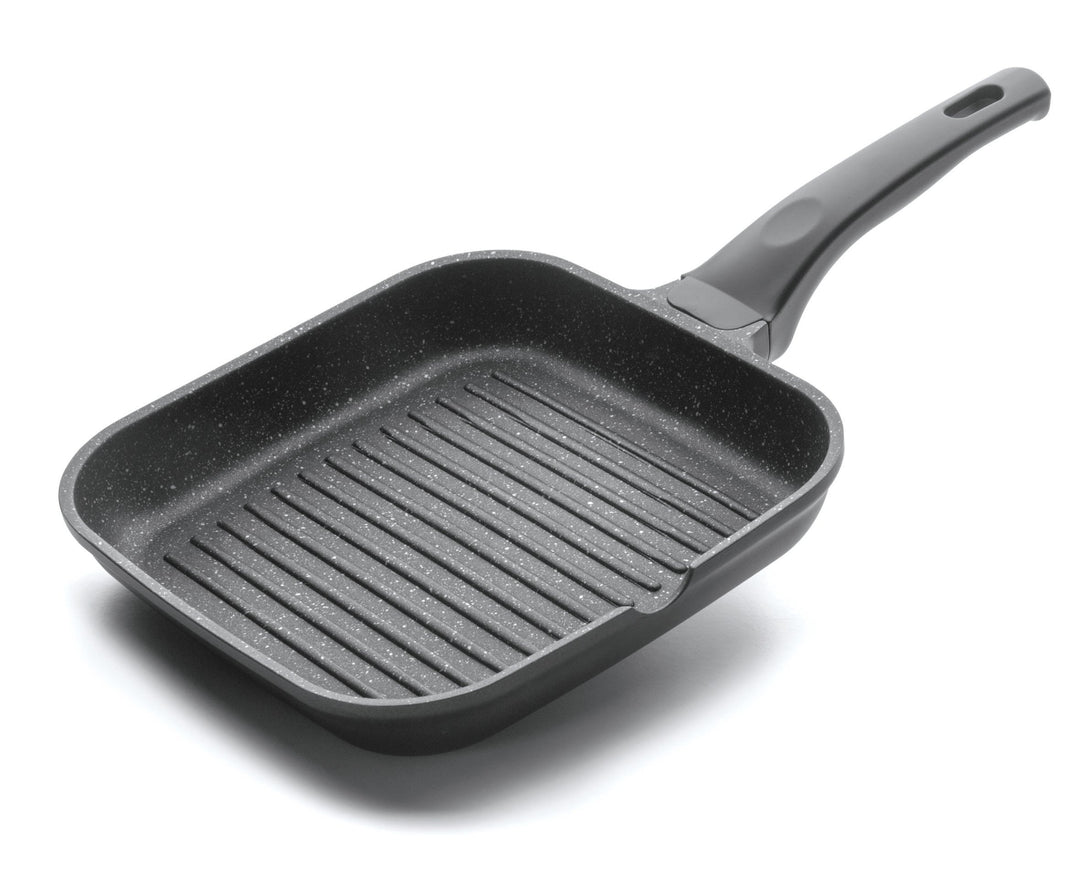 LACOR - 24129 - Grillpfanne glatt Eco Stein 28 cm - schwarz 28x28 cm Grill, 28x28 cm Grill