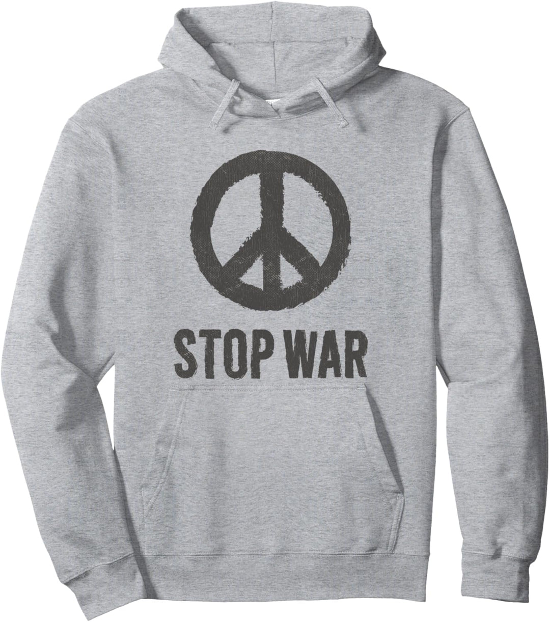 Hippie-Symbol Stopp Krieg Frieden Stop War Peace Pullover Hoodie
