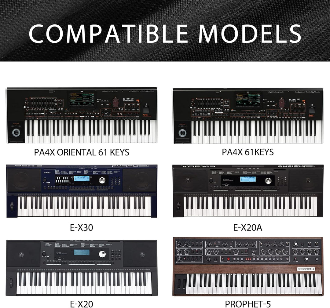Staubschutz für Klaviertastatur mit 61 Tasten, kompatibel mit Sequential Prophet-5/Korg Pa4X Orienta