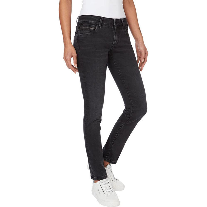 Pepe Jeans Damen Jeans New Brooke 24W / 32L Black (Denim-vs1), 24W / 32L Black (Denim-vs1)