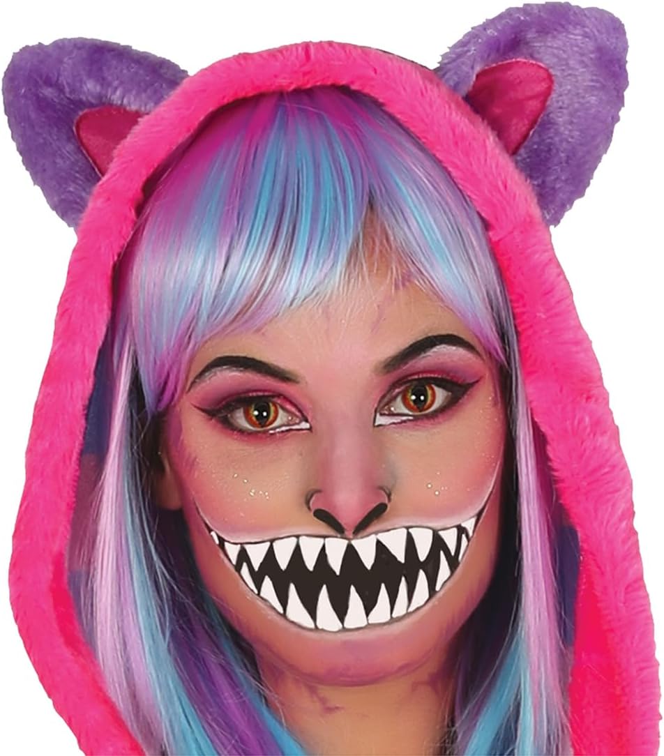 FIESTAS GUIRCA | Gestreifter Kater Damen Kostüm - Kleid, Kapuze, Schwanz und Stulpen - Tierkostüme f