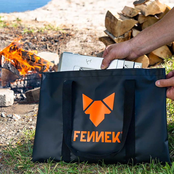 FENNEK 4 FIRE | steckbares Zubehör für Feuerschale FENNEK Hexagon | Grillplatte, Plancha, Grillrost