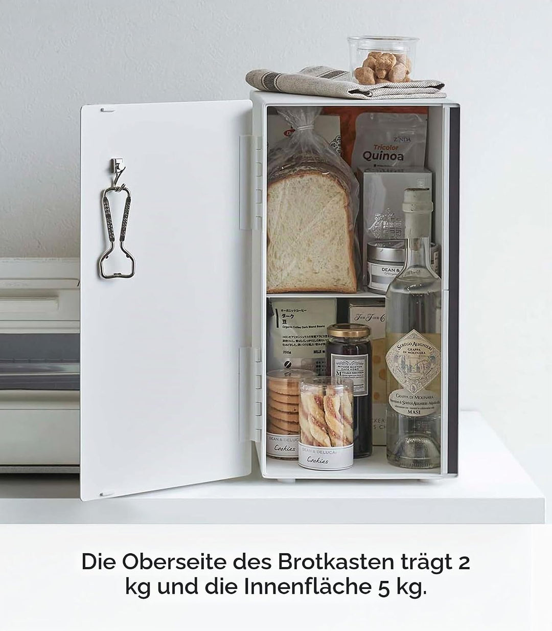 Yamazaki TOWER 5680 Brotkasten hoch Weiss, Weiss