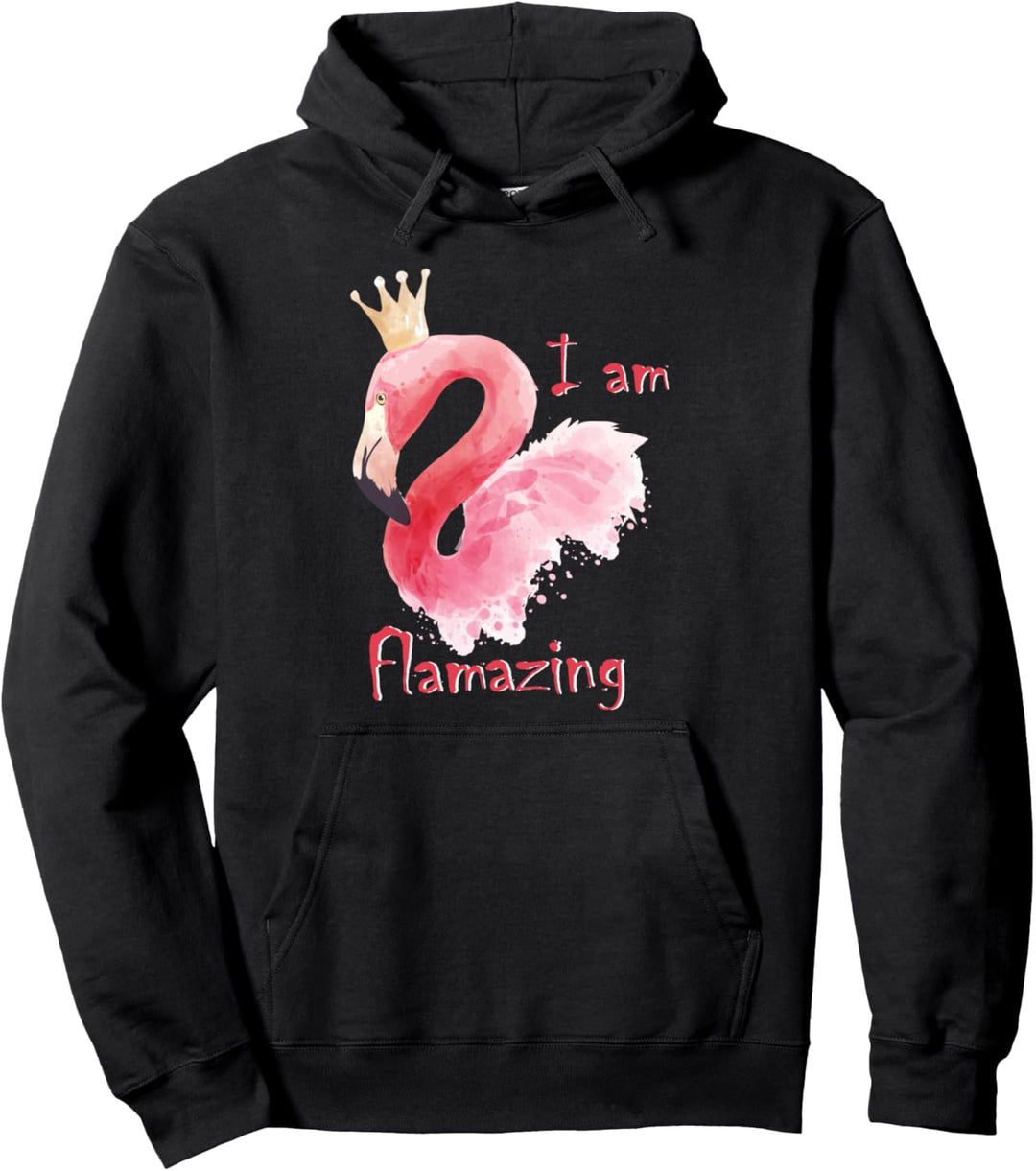 I'm Flamazing Lustiges Pinker Flamingo Damen Pullover Hoodie