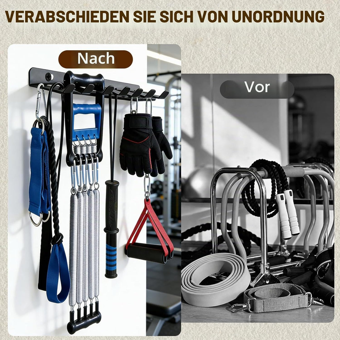 Langhantel Halterung,Hantelscheibenständer,Multifunktionales Schwarzes Fitness-Aufbewahrungsregal fü