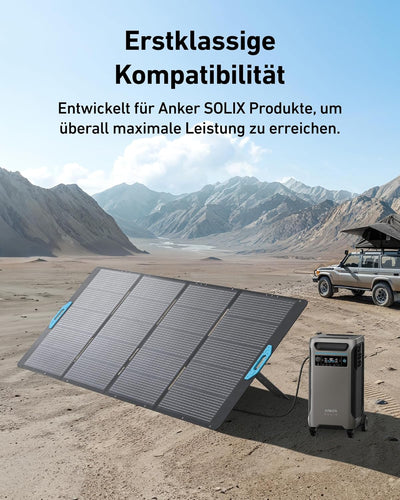 Anker SOLIX PS400 Solarpanel, 400W Faltbares Solarmodul, IP67 Wasserfest, Photovoltaik Modul Solaran