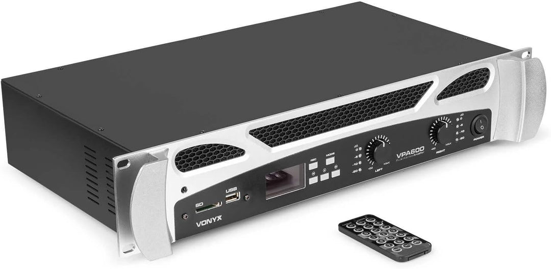 Vonyx VPA600 Verstärker 2x 300 W mit Bluetooth und MP3-Player