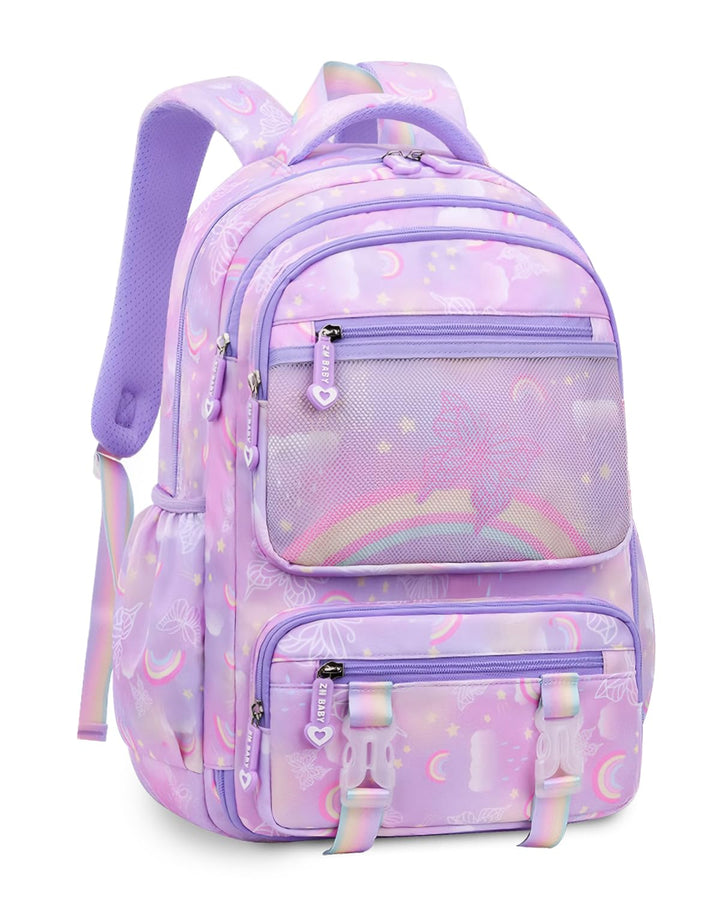 IvyH Kinderrucksack Mädchen Schulrucksack Grosse, Schulranzen Mädchen 2-6. Klasse, Wasserdicht Rucks