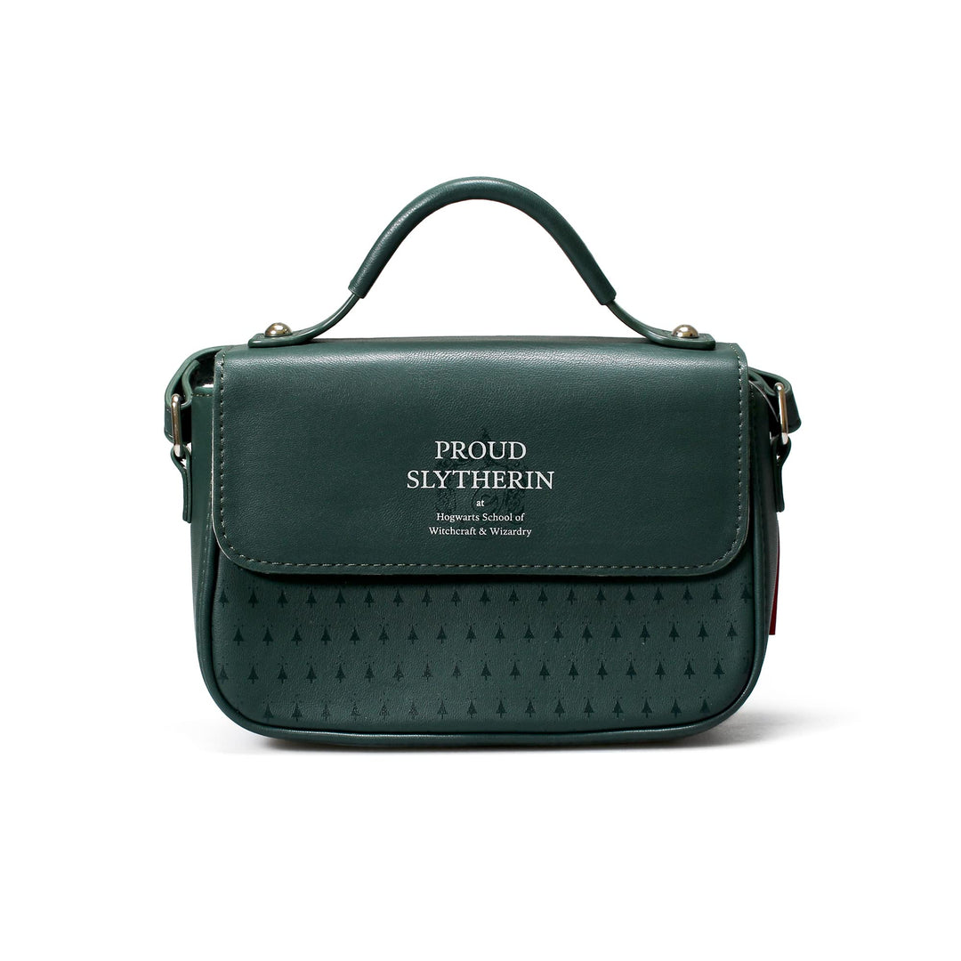 Harry Potter Half Moon Bay Umhängetasche – Proud Slytherin Taschen – House Pride – Schultasche, grün