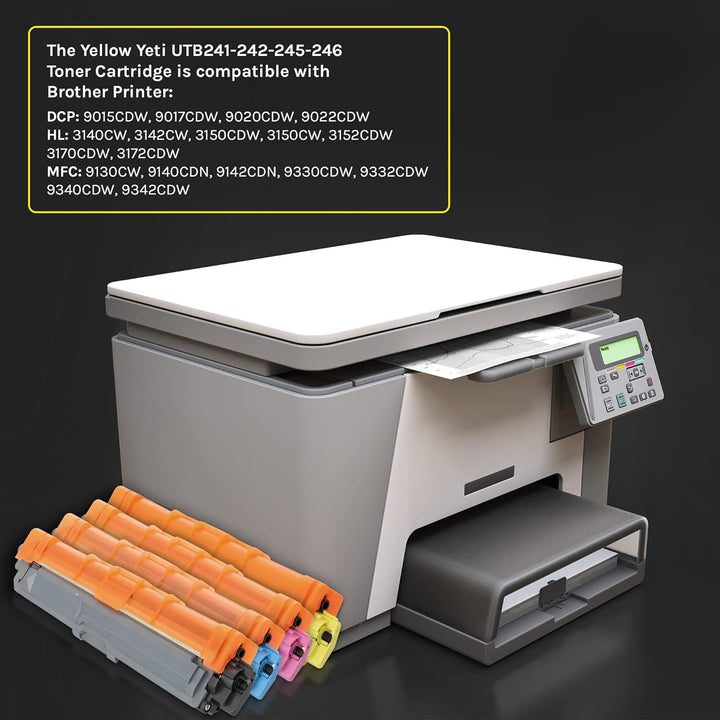 YELLOW YETI TN 241 242 Tonerkartusche Kompatibel mit DCP-9015CDW DCP-9022CDW HL-3140CW HL-3150CDW HL