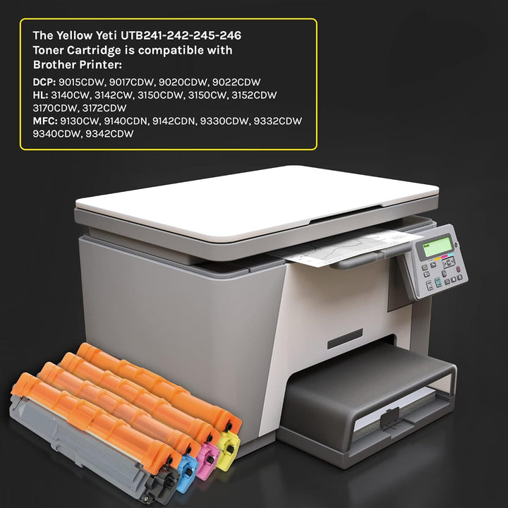 YELLOW YETI TN 241 242 245 246 Tonerkartusche Kompatibel mit DCP-9015CDW HL-3140CW HL-3150CDW HL-317