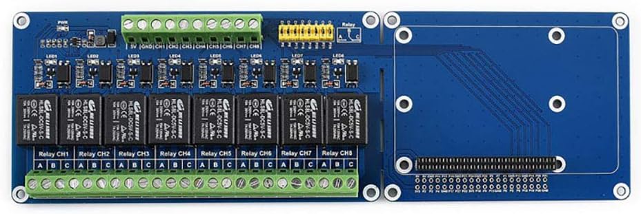Waveshare Raspberry Pi Expansion Board 8-Channel Relays Loads up to 5A 250V AC or 5A 30V DC for Pi A