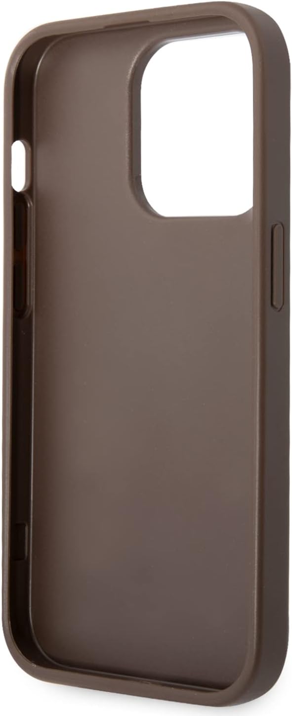 Guess GUHCP14L4GMGBR hülle für iPhone 14 Pro 6, 1" braun/Brown hardcase 4G Big Metal Logo, GUHCP14L4