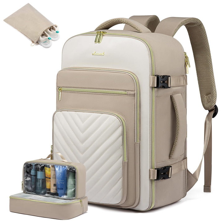 LOVEVOOK Handgepäck Rucksack Flugzeug, 50L Reiserucksack Damen Gross, Wasserdicht Laptop Rucksack Da