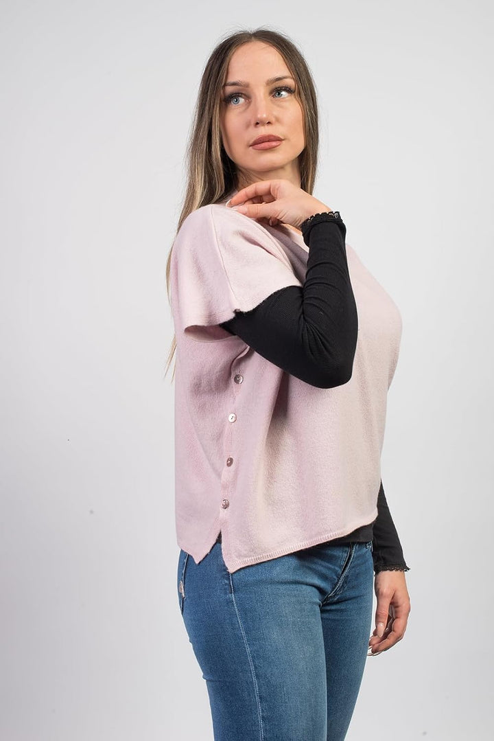 Dalle Piane Cashmere - Poncho mit Knöpfen aus Kaschmir-Gemisch - für Damen Einheitsgrösse Grosse Grö