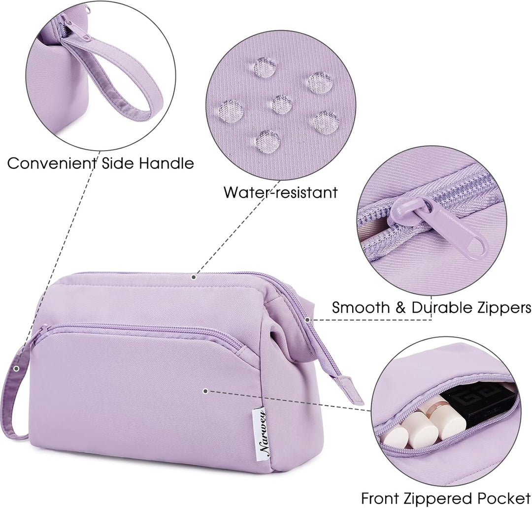 Narwey Klein Kulturtasche Damen Kulturbeutel Kosmetiktasche Schminktasche Reise Make-up-Tasche mit G