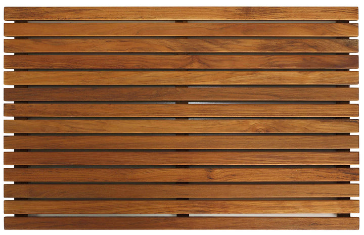 Bare Decor Zen Shower Spa, Fussmatte aus massivem Teakholz und geöltem Finish, braun (Teak), 31.5" W