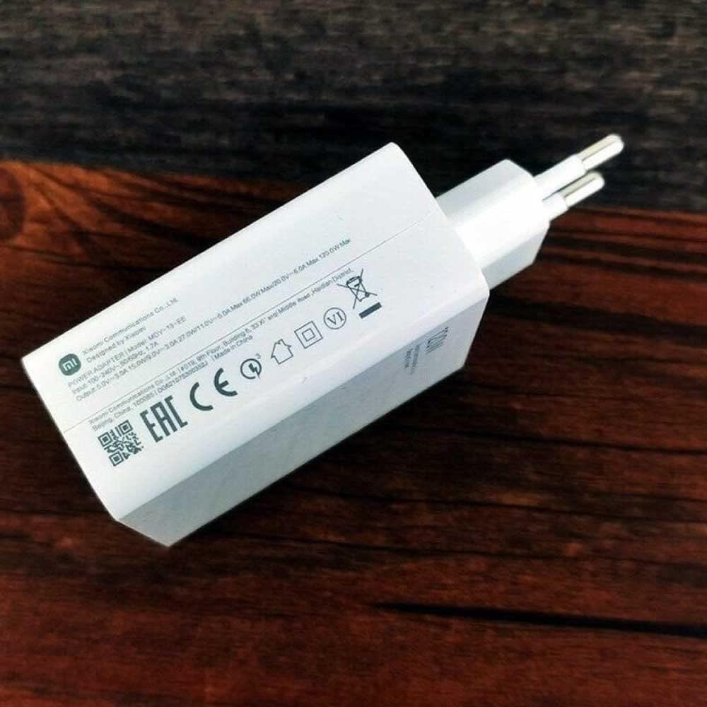 Xiaomi Mi Travel Charger Combo Set with USB-A to Type-C Charging Cable 1m, 120W White EU BHR6034EU