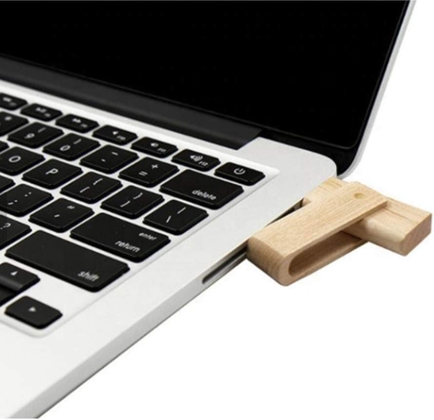 Anloter USB-Sticks aus Holz, 5 Stück, Walnussholz, Daumenlaufwerke, High Speed 2.0 für Daten-Speiche