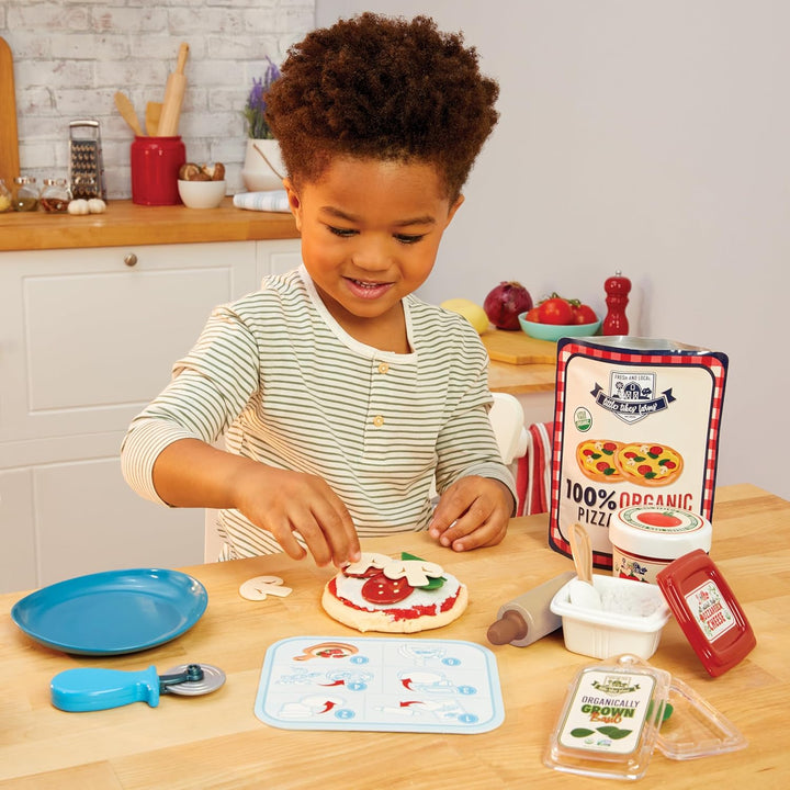 Little Tikes Creative Chefs Pizza Kit - Mit Speziellem Make-It! Mix-Spielsand, 22 Zubehörteilen, Rea