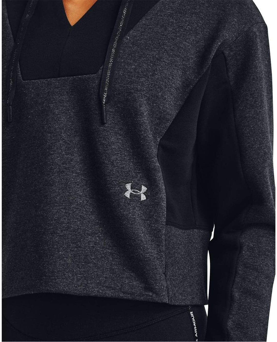 Under Armour Damen Rival Fleece Bestickt Kapuzenpullover Schwarz L