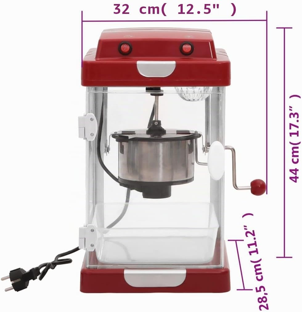 vidaXL Popcorn Maschine Kino-Style 2,5 OZ 310W Popcornmaker Popcornautomat