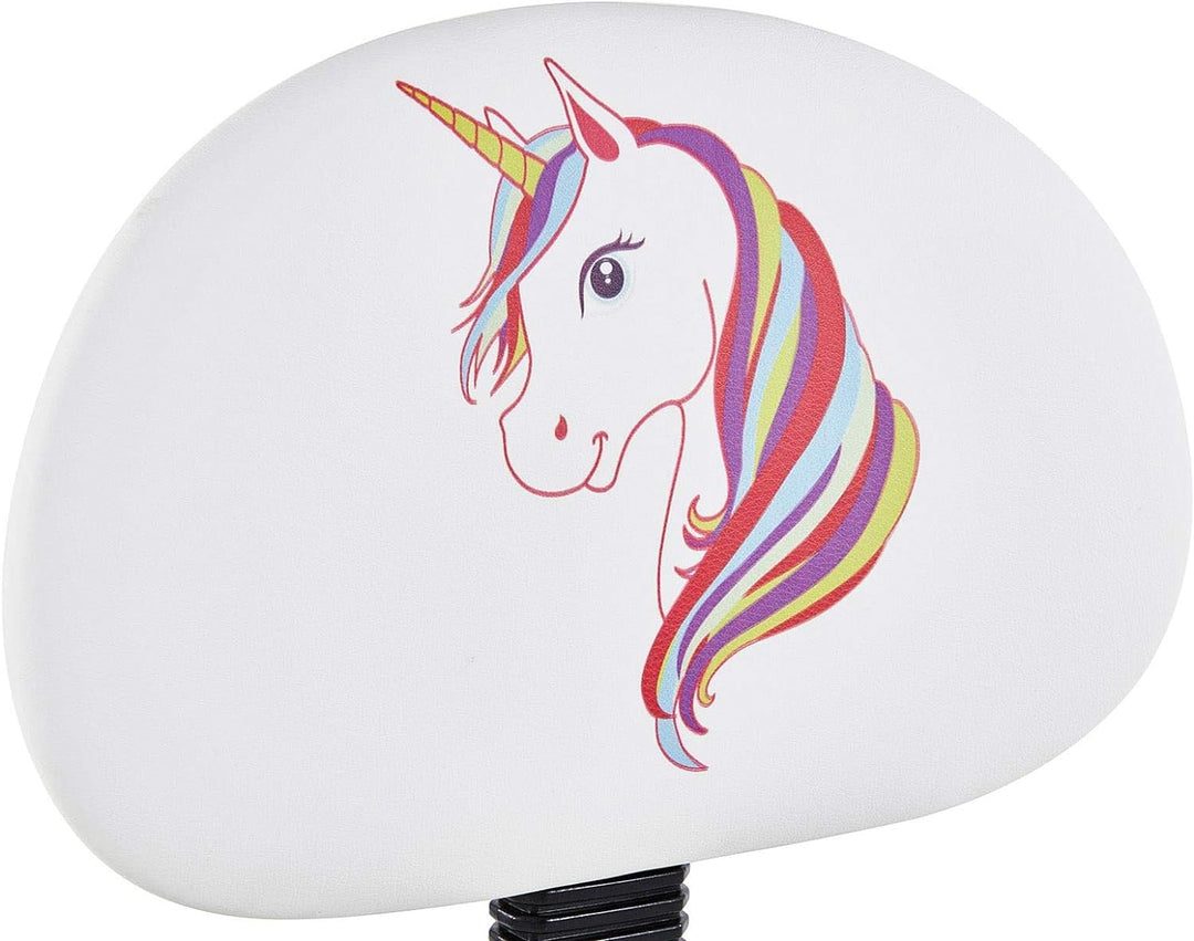CARO-Möbel Kinderdrehstuhl Unicorn in weiss mit Einhorn Motiv Schreibtischstuhl Drehstuhl höhenverst