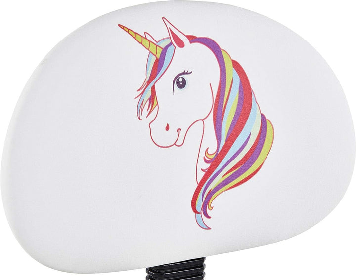 CARO-Möbel Kinderdrehstuhl Unicorn in weiss mit Einhorn Motiv Schreibtischstuhl Drehstuhl höhenverst