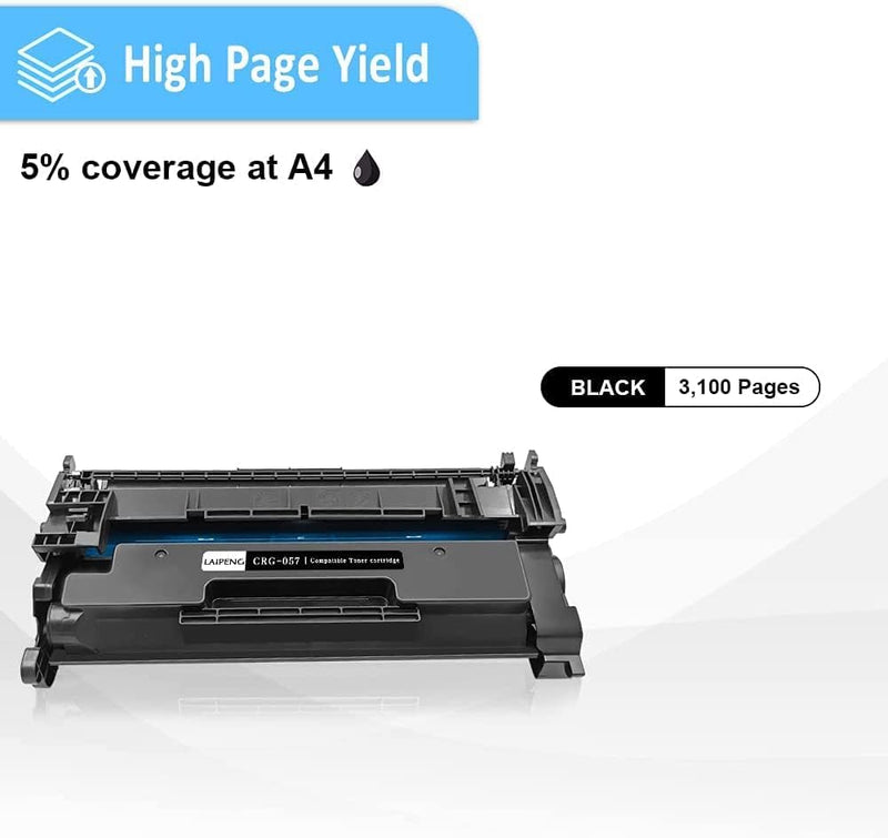 Tonerkartusche kompatibel 057 Schwarz Standard 3100 Seiten für Canon MF450 MF451DW MF452DW MF453DW M