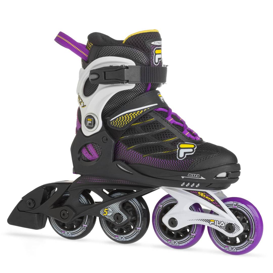 FILA SKATES Kid Wizy G Inline Skate XL 38-41 BLACK/YELLOW/MAGENTA, XL 38-41 BLACK/YELLOW/MAGENTA