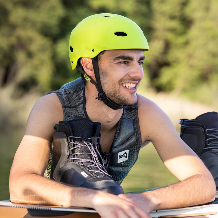 Mesle Wassersport Helm Ultuna, Wakeboard Helm Abnehmbarer Ohrenschutz, Kite Helm lime XL, lime XL