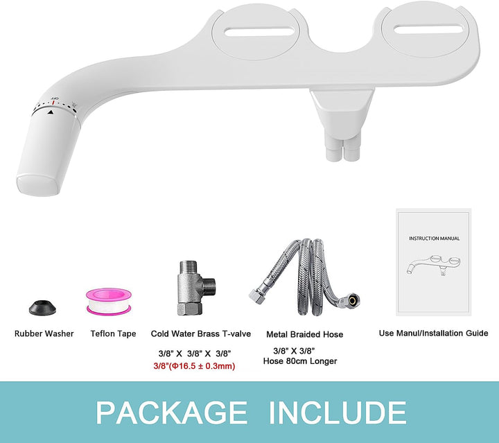 Bidet Aufsatz für Toilette - WITHLENT minimalistisches Bidet für Toilette mit nicht elektrischer Dop