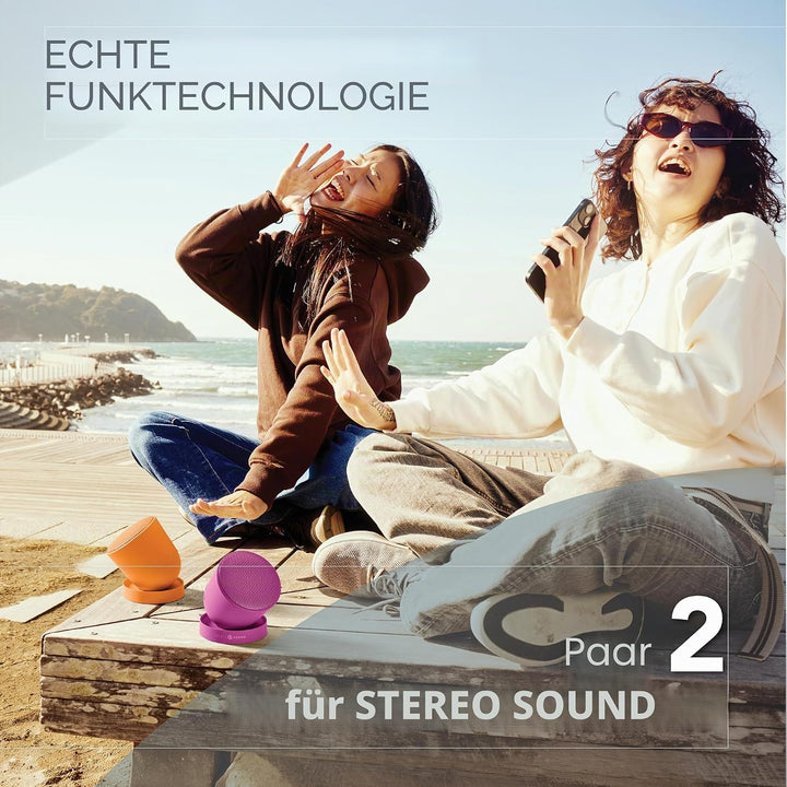 Music Sound Bluetooth-Lautsprecher Twist mit 360° schwenkbarer Struktur, 5 W Leistung, bis zu 10 Stu