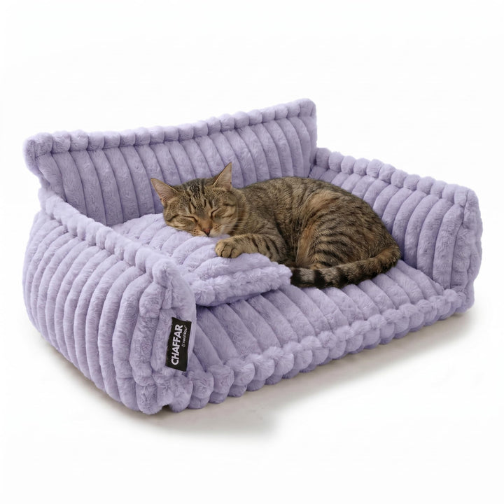 Katzensofa Chaffar | Katzenbett Hundebett Hundesofa | Orthopädische Matratze | Moderner Stil | Cord-
