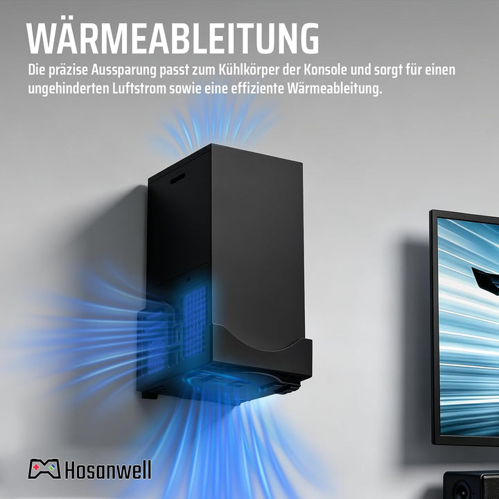 Hosanwell Xbox Series X Wandhalterungs, Halterungs Wand für Xbox Series X Konsole und Controller und