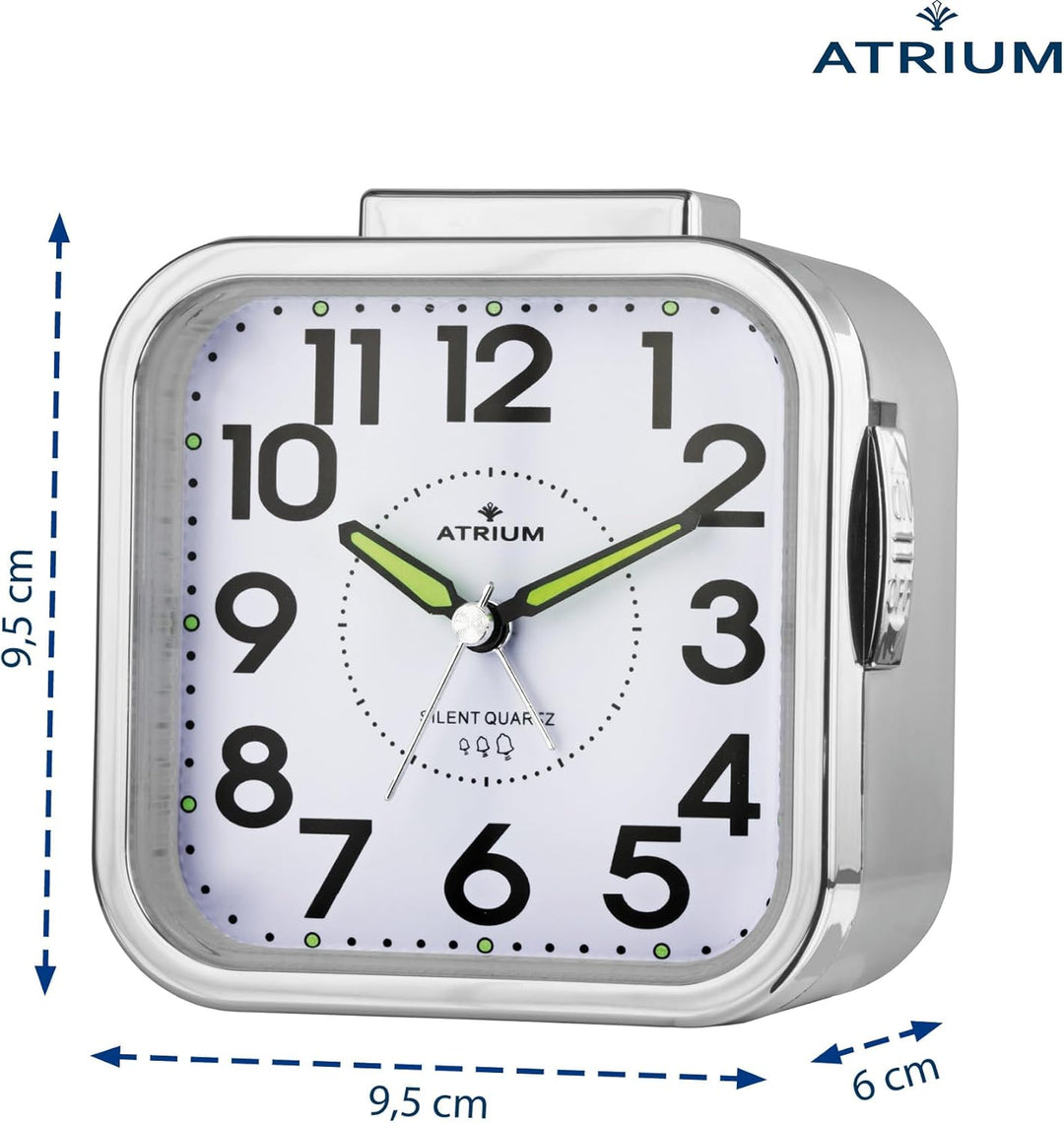 Atrium Seniorenwecker extra deutlich Analog Quarz ohne Ticken grosse Zahlen extra lautes Glockensign