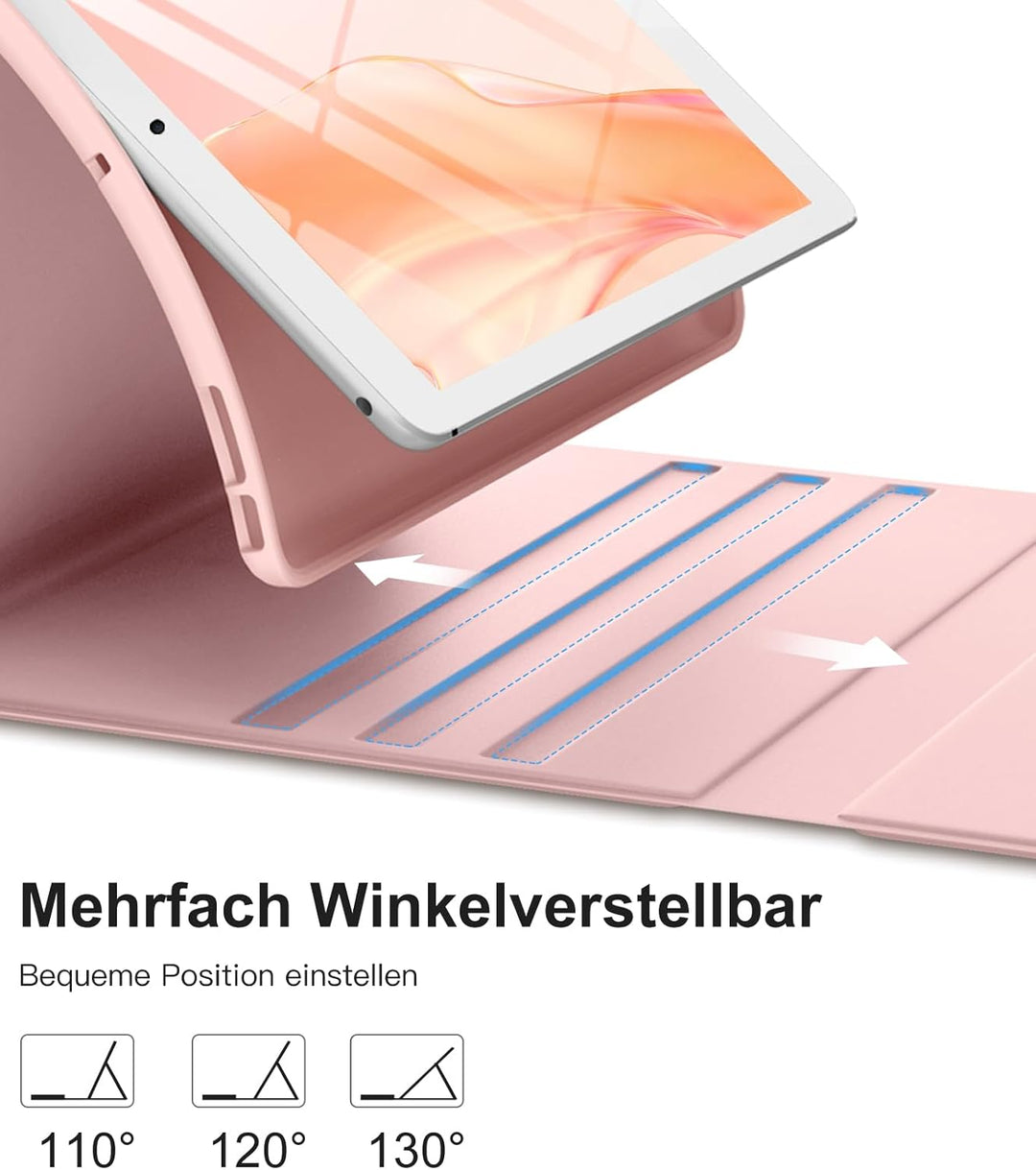 Vobafe Hülle mit Tastatur Kompatibel für iPad 9./ 8. /7. Generation 10.2 Zoll mit Stifthalter, Magne