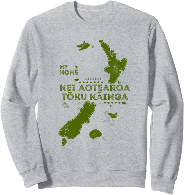 Neuseeland-Karte Te Reo Maori Sweatshirt