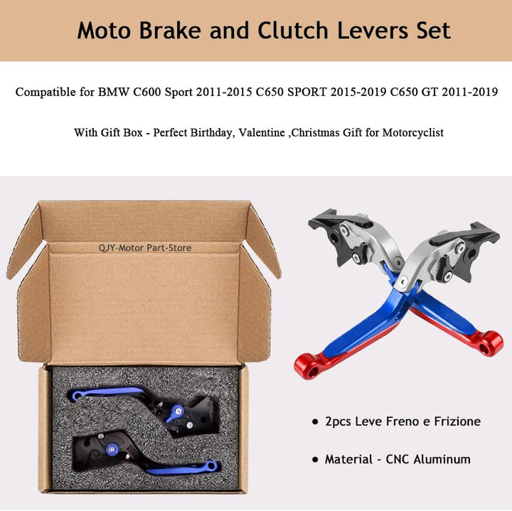 C600 C650 Einstellbar Bremskupplungshebel CNC Aluminium Für B MW C600 Sport 2011-2015 C650 GT 2011-2