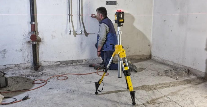 STABILA Kurbelsäulen-Baustativ BST-K-M, für Laser und Nivelliergeräte, Höhe: 69–170 cm, 5/8"-Gewinde
