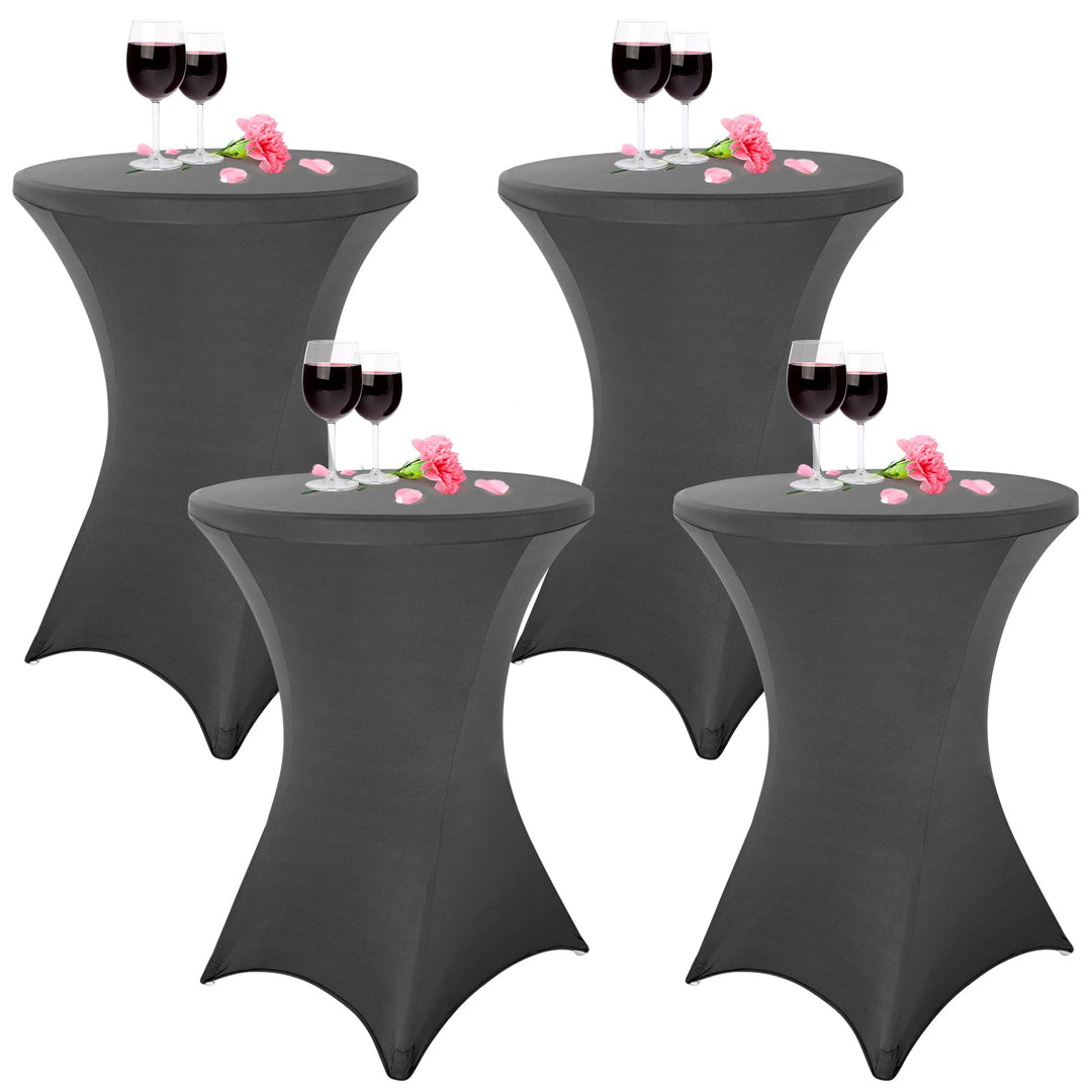 Pesonlook 4er-Set Stretch Stehtisch Husse für Bistrotisch Ø 80-85 cm Elegante,Verstärkung im Fussber