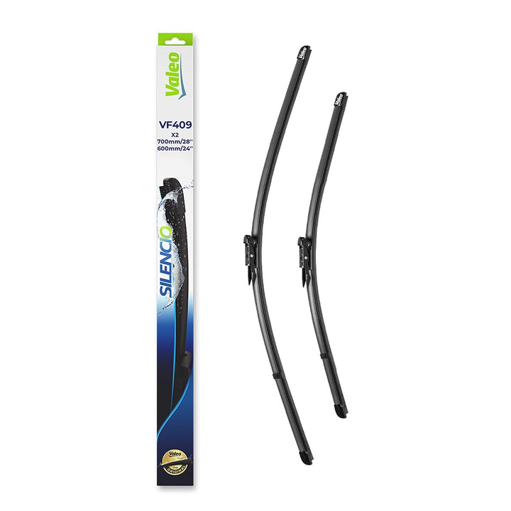Valeo Silencio VF409 Wischerblatt 574322 Vorderansicht: 700mm / 600mm Menge Set 2 Einheiten (für lin