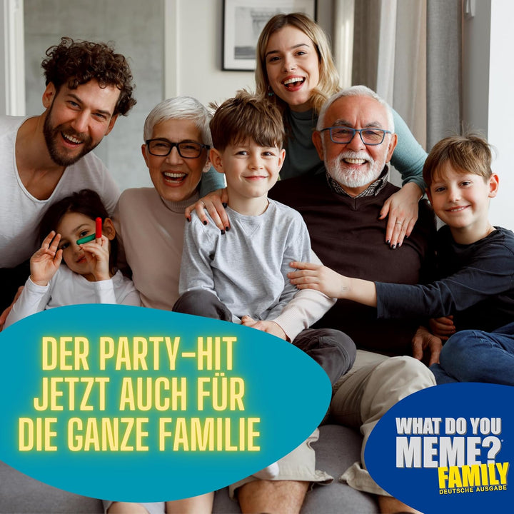 HUCH! | 882592 | What DO You Meme? Family | Deutsche Ausgabe Familienspiel | Partyspiel | für 3 bis