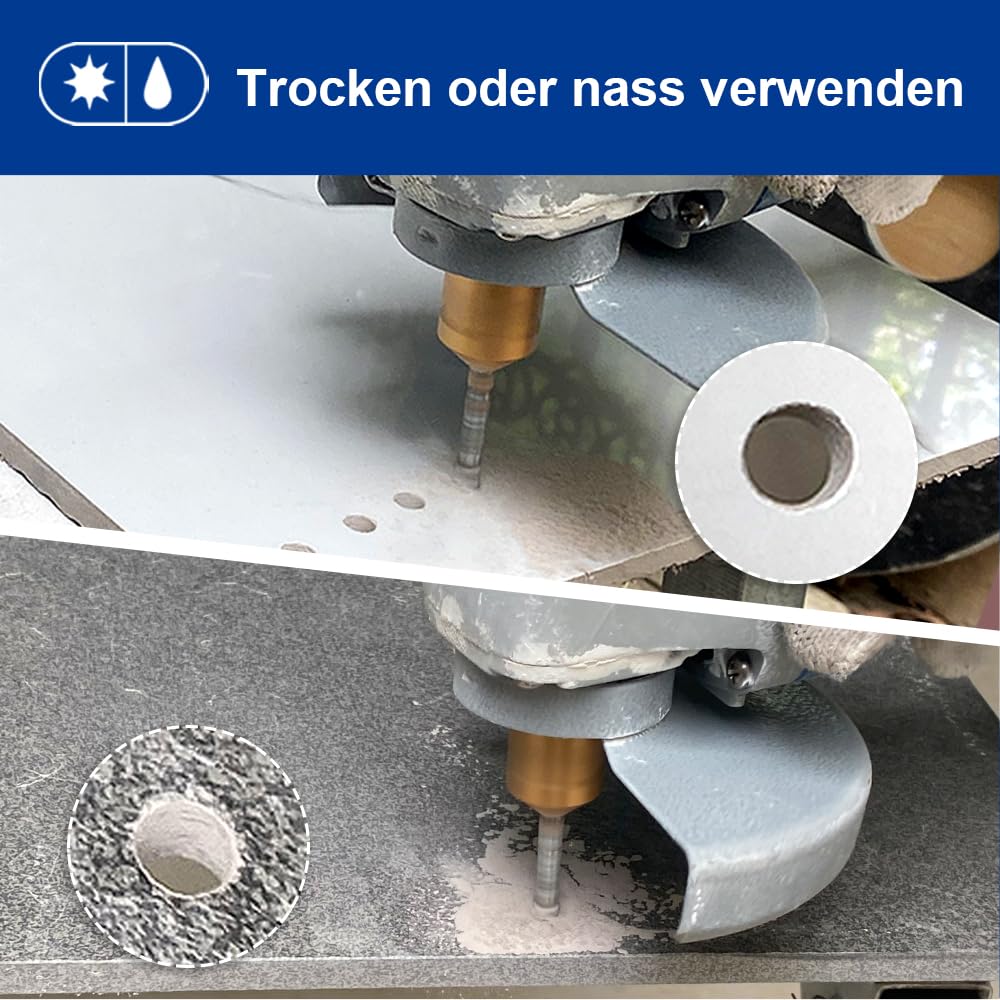 SHDIATOOL Diamant-bohrkrone Durchmesser 6mm Diamanthöhe 10MM für Porzellan Fliese Granit Marmor Troc