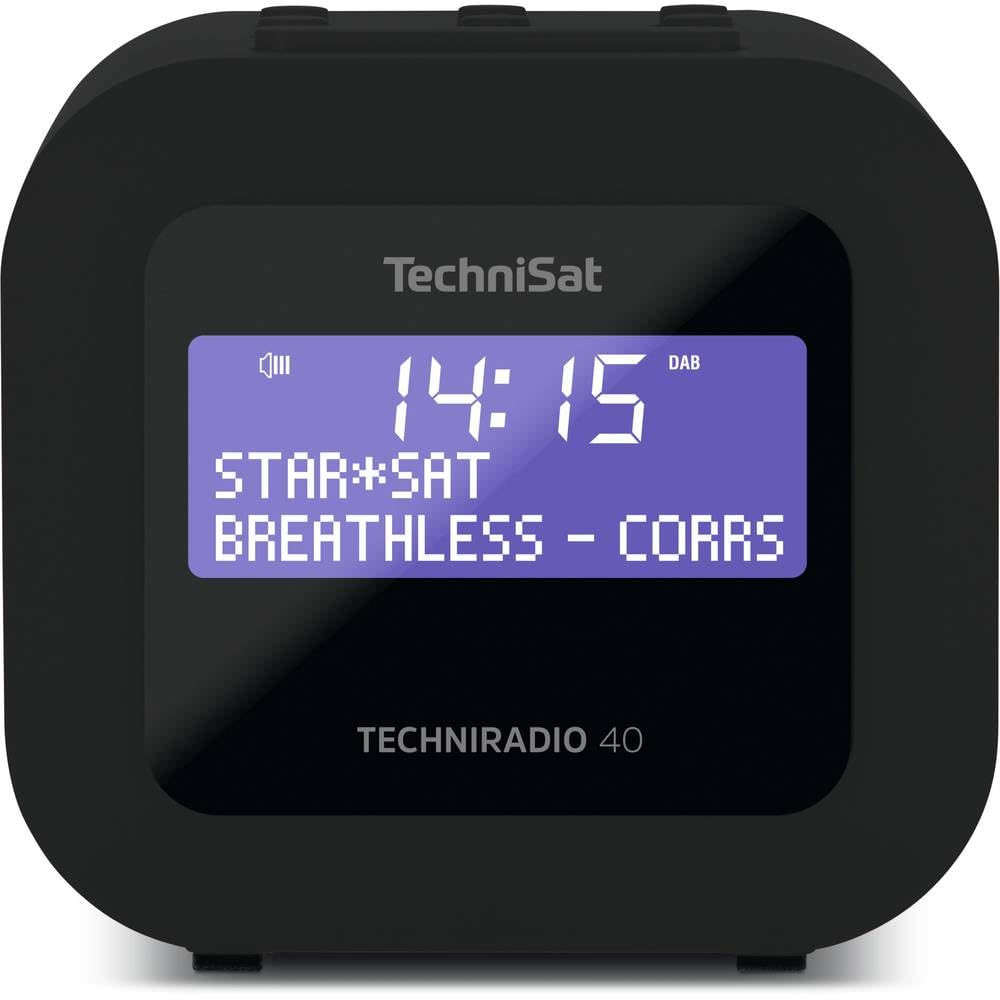 TechniSat TECHNIRADIO 40 - DAB+ Radiowecker (DAB, UKW, Wecker mit zwei einstellbaren Weckzeiten, Sle